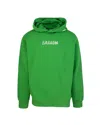 Barrow Felpa Cappuccio Verde Effetto Distressed In Bw012