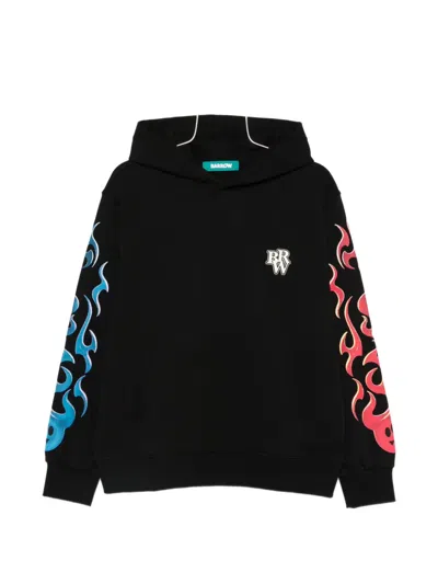 Barrow Flame Graphic Hoodie In Black