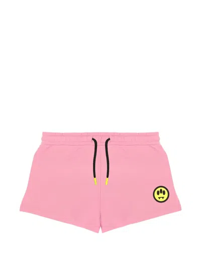 Barrow Kids' Fleece Drawstring Shorts In Pink