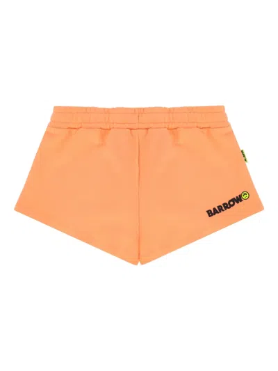 Barrow Kids' Fleece Track Shorts In Orange