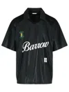 Barrow 'football' Striped Polo Collar T-shirt In Black