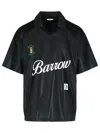 Barrow 'football' Striped Polo Collar T-shirt In Black