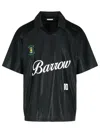 Barrow 'football' Striped Polo Collar T-shirt In Black