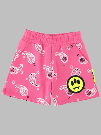 Barrow Girls 100% Cotton Mini Sweatshorts In Pink