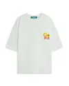 Barrow Bear Print With Back Stitched Trim T-shirt In White