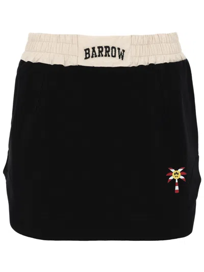 Barrow Shorts Jersey Fabric Embroidered Motif In Black