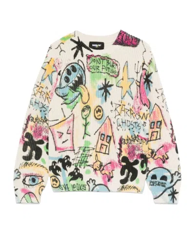 BARROW BARROW GRAFFITI-PRINTED CREWNECK JUMPER