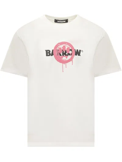 Barrow Graphic Symbol Crew Neck T-shirt In Off White