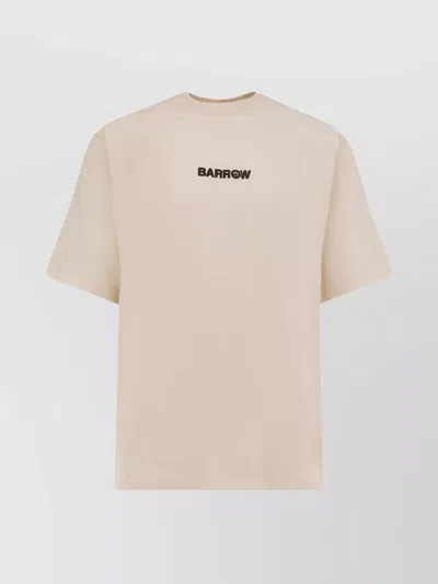 Barrow Graphic Back Print Crew-neck T-shirt In Burgundy