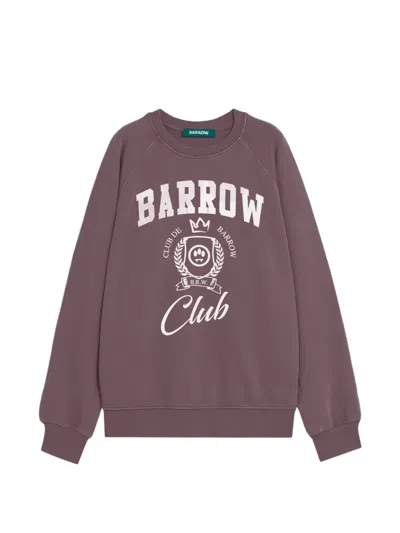 Barrow Graphic Crew-neck Sweatshirt In Blue