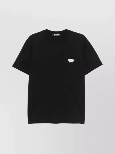 Barrow Graphic Crew Neck T-shirt In Black