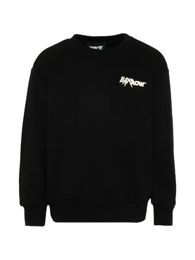 Barrow Kids' Graphic Crewneck Sweatshirt In Black