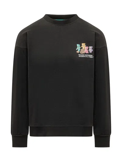 Barrow Graphic Crewneck Sweatshirt In Nero