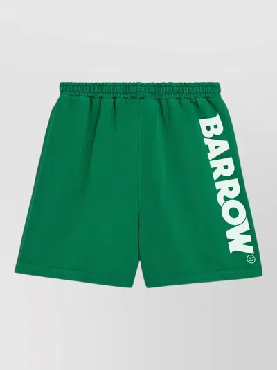 Barrow Graphic Detail Sweatshorts Relaxed Fit In Green