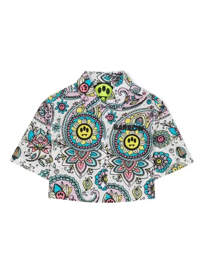 Barrow Kids' Short Shirt With Print In White