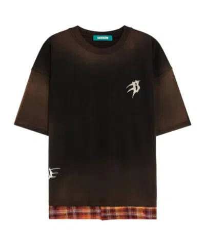 Barrow Graphic Hem Panel T-shirt In Black
