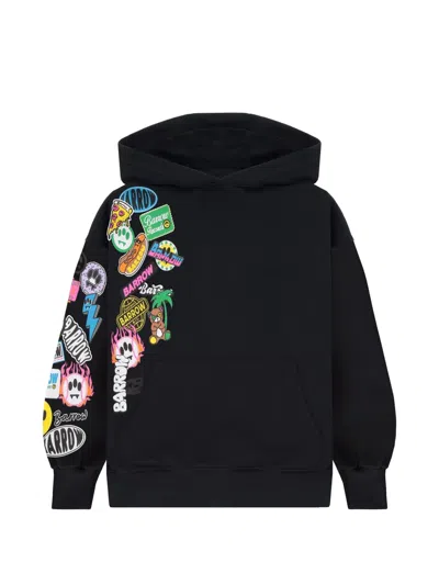 Barrow Kids' Graphic Hoodie In Black