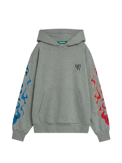 Barrow Graphic Hoodie In Grey