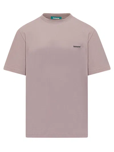 Barrow Graphic Logo T-shirt - Small Size In Smoke Pink