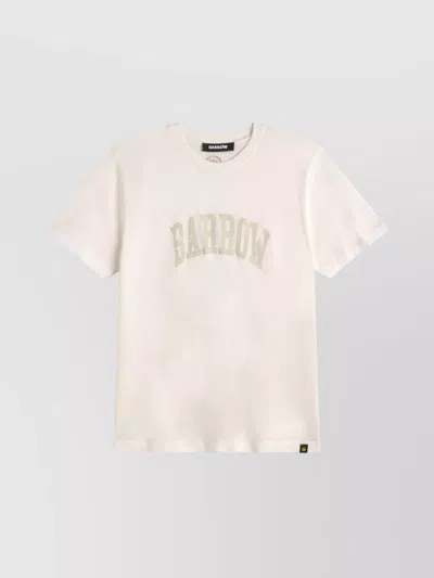 Barrow Graphic Print College Logo T-shirt In White