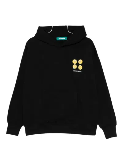 Barrow Graphic-print Cotton Hoodie In Black