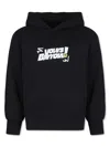 Barrow Graphic-print Cotton Hoodie In Black