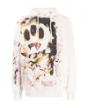 Barrow Graphic-print Cotton Hoodie In White