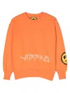 Barrow Graphic-print Cotton Sweatshirt In Orange