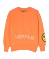 Barrow Graphic-print Cotton Sweatshirt In Orange