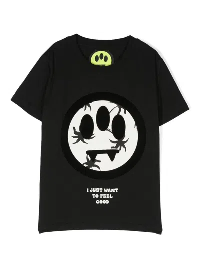 Barrow Kids' Logo-print Cotton T-shirt In Black