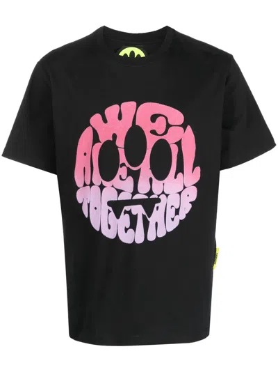 Barrow Cotton T-shirt In Nero/black