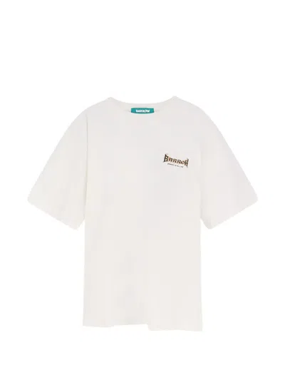 Barrow Graphic-print Cotton T-shirt In White