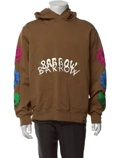 Pre-owned Barrow Graphic Print Crew Neck Hoodie In Brown
