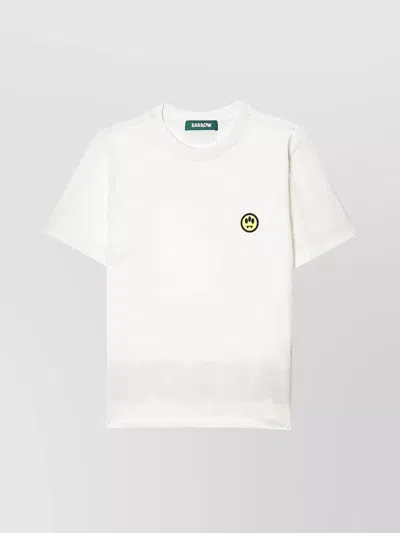 Barrow Graphic Print Crew Neck Short Sleeve Top In White