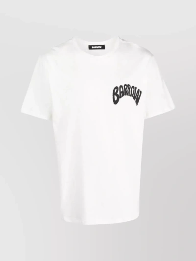 Barrow Graphic Print Crew Neck T-shirt In White