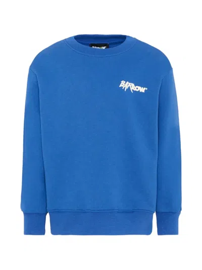 Barrow Kids' Graphic-print Crewneck Sweatshirt In Blue
