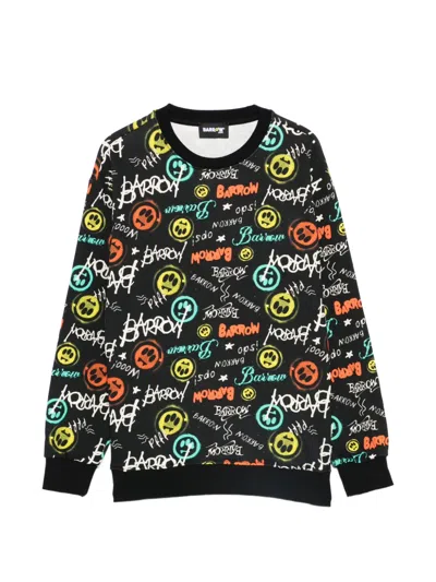 Barrow Kids' Graphic Print Crewneck Sweatshirt In Multi