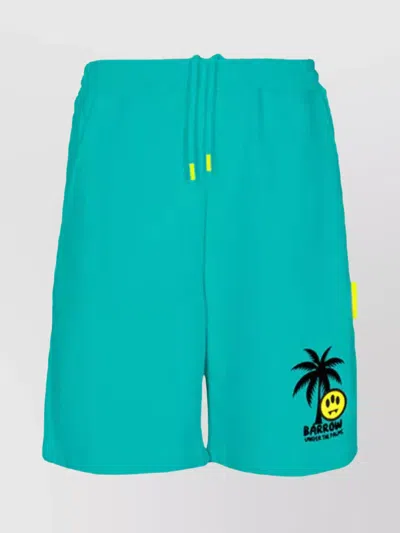 BARROW GRAPHIC PRINT ELASTIC WAISTBAND SHORTS WITH SIDE POCKETS