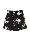 Barrow Graphic-print Elasticated Shorts In Black