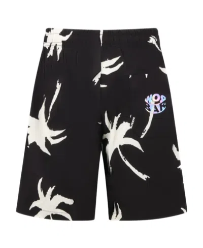 Barrow Graphic-print Elasticated Shorts In Black