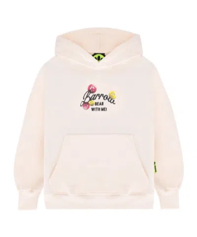Barrow Kids' Graphic-print Hoodie In White