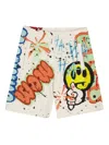 Barrow Graphic-print Shorts In Neutrals