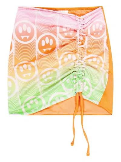 Barrow Graphic-print Skirt In Orange