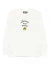 Barrow Graphic-print Sweatshirt In White