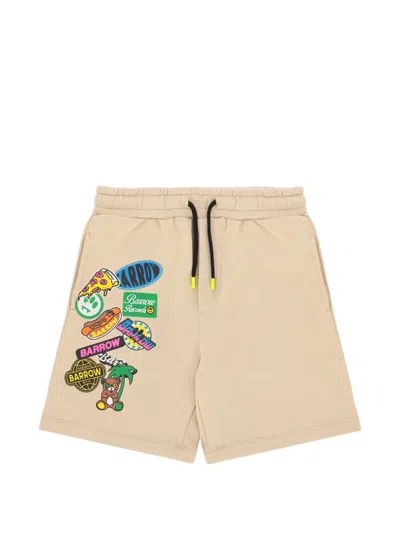 Barrow Kids' Graphic Print Sweatshorts In Neutral