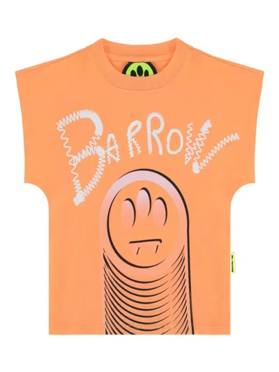 Barrow Kids' Graphic Print T-shirt In Orange