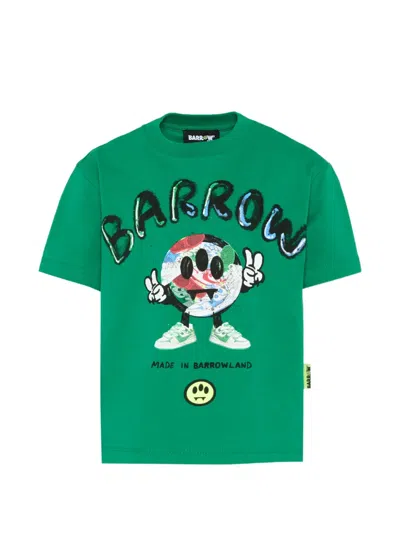Barrow Kids' Graphic Print T-shirt In Green