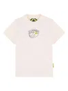 Barrow Ivory T-shirt For Kids With Black Logo In Neutral
