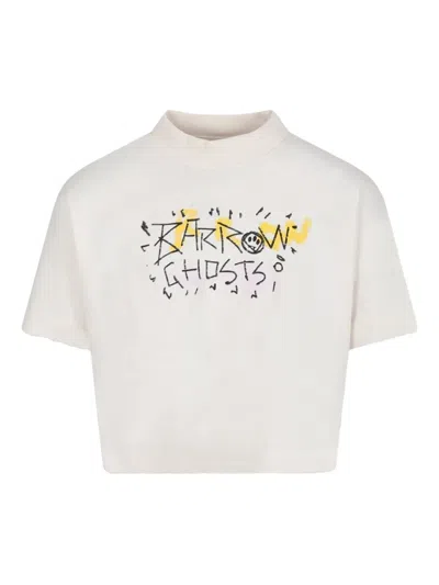 Barrow Kids' Graphic-print T-shirt In White