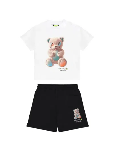 Barrow Babies' Graphic Regular T-shirt Bermuda Set In Black